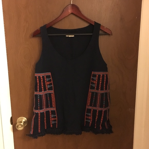 Madewell Embroidered Fringe Tank - Picture 3 of 6